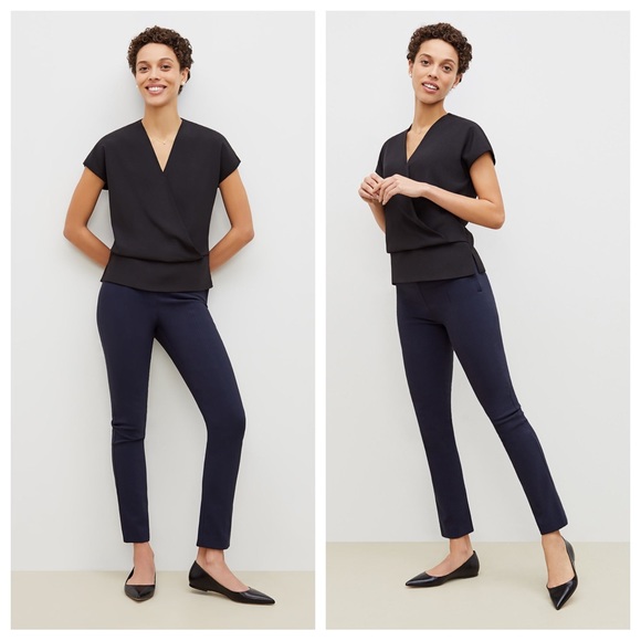 mm lafleur - the foster pant everstretch crop ankle side zip workwear career - Picture 1 of 8